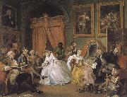 William Hogarth Countess painting fashionable group to get up early marriage USA oil painting artist